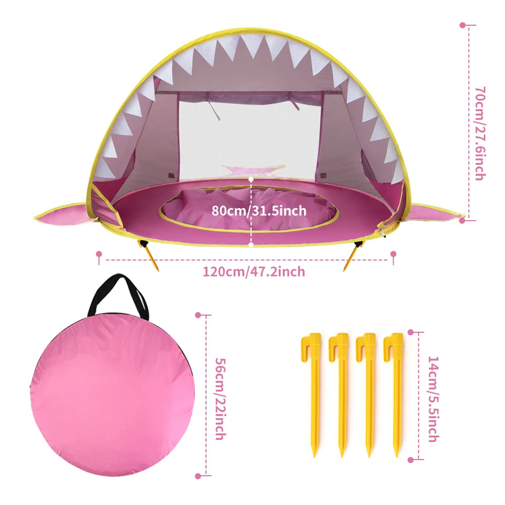 Pop-Up Baby Beach Tent with UV Protection & Built-In Mini Pool – Perfect Summer Shade